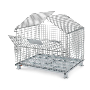 Galvanized steel warehouse storage cage